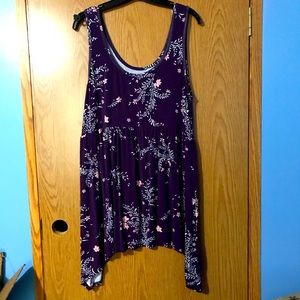 Knit Babydoll Shark Bite Tank Top